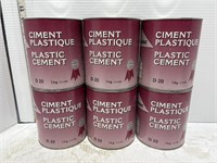 6 cans of Plastic cement