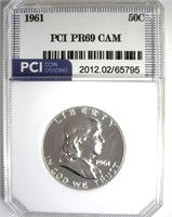 1961 Franklin PR69 CAMEO LISTS $2850