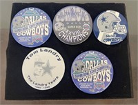 Dallas Cowboys Button Pins Framed