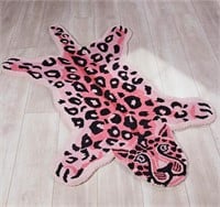 PATRICIA ALTSCHUL Pink Tufted Leopard Rug  3x5