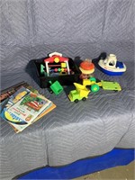 Box of miscellaneous toys and books
