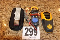 Multimeter, Tape Measure & Stud Finder