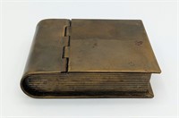 Book Shaped Brass Inkwell With Insert