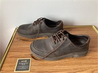 Dark Brown Leather Shoes Sz Men's 7M