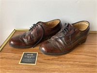 Men's Wingtip Derby Brown Leather Shoes S 37