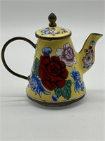 Vintage Tiny Enamel Cloisonne Teapot