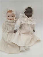 2 Shackman porcelain dolls