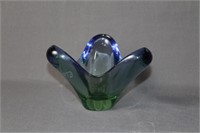 Blue/Green Art Glass Dish