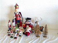Group of nutcrackers with more Christmas decor