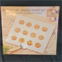 Deluxe 3pc Baking Stone Set - NIB