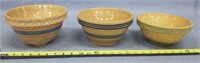 3- Stoneware Bowls