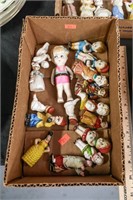 Box of Various Vintage Small Figurines, Some