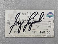 Greg Luzinski Philadelphia Phillies Signed Ticket-
