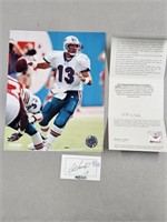 8x10 Photo Dan Marino Dolphins with Certified Aut-