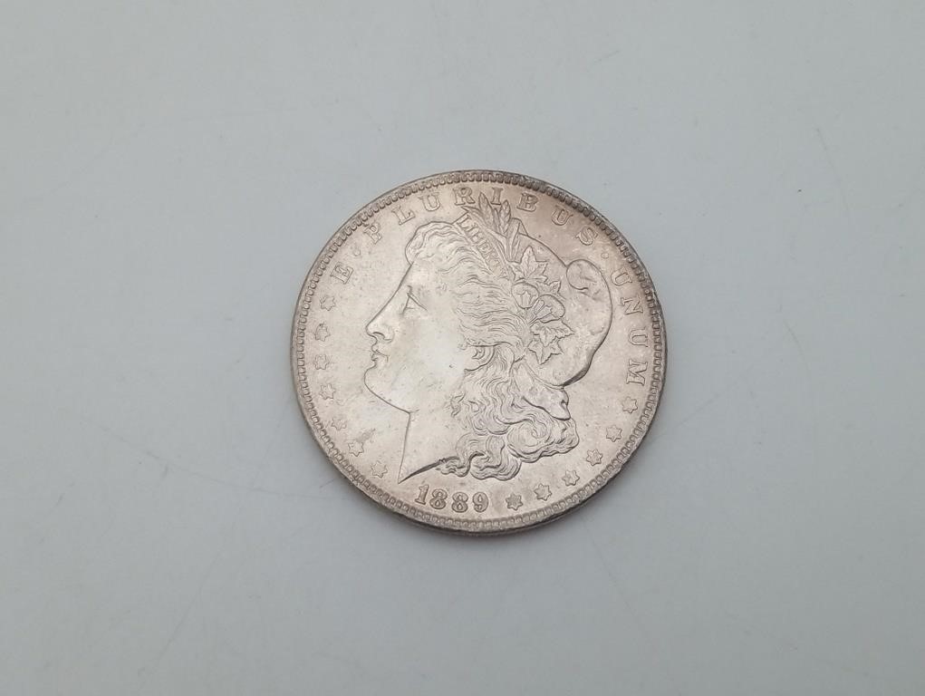 1889 Morgan Silver Dollar US Coin Excellent cond