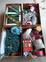 4 boxes of assorted Christmas decor