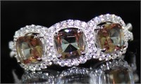 Cushion Cut 2.45 ct Color Change Zultanite Ring