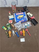 Vintage cars, toys, figures, etc