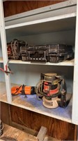 Tool lot, that includes a Sears craftsman router,