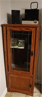 Glass Front Cabinet w/Stereo & CDs - Works
