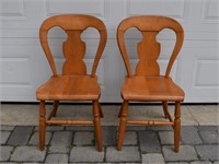 Pair of Maple Kitchen Chairs