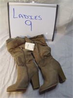 Ladies 9 Tan Calf Boots