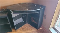 Corner black desk-some damage