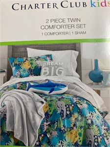 Two-piece, twin comforter set