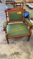 Folding chairs, upholstered chair
