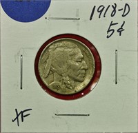 1918-D Buffalo Nickel XF