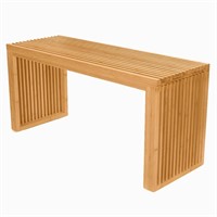 APRTAT Bamboo Dining Bench, 35 inch Farmhouse Deco