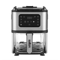 $216-Salton Flip and Cook 3-in-1 Air Fryer, Grill