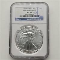 2012 AMERICAN EAGLE SILVER DOLLAR EARLY RELEASE