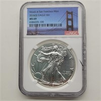 2016 S AMERICAN EAGLE SILVER DOLLAR NGC MS69