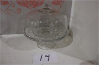 Crystal Cake Stand w/Cover