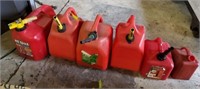 GROUP OF GAS CANS