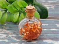 COPPER FLAKES IN BOTTLE ROCK STONE LAPIDARY SPECIM