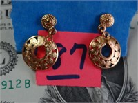 Gold Looking Medallion Style Earrings