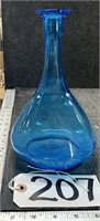 Blue Glass Decanter Vase