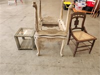 (2) Handmade Tables, Chair, End Table