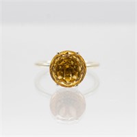 Natural 6.5 Ct Untreated Hand Carved Citrine Ring