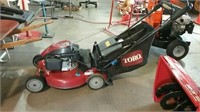 Toro self-propelled SR4 lawn mower with bagger