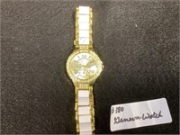 GENEVA GOLD AND WHITE WATCH