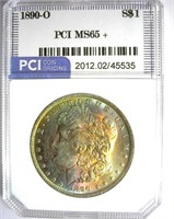 1890-O Morgan PCI MS-65+ Vibrant Color