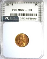 1947-S Cent PCI MS-67+ RD LISTS FOR $1100