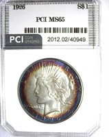 1926 Peace PCI MS-65 BLUE PURPLE RIM