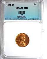 1955-D Cent EMGC MS-67 RD Lists For $525