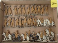 Flat 22 Cast Soldiers and 16 Cavalry