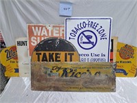 8 assorted signs