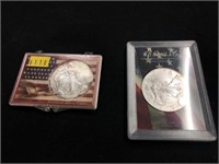 (2) 2002 Silver Dollars